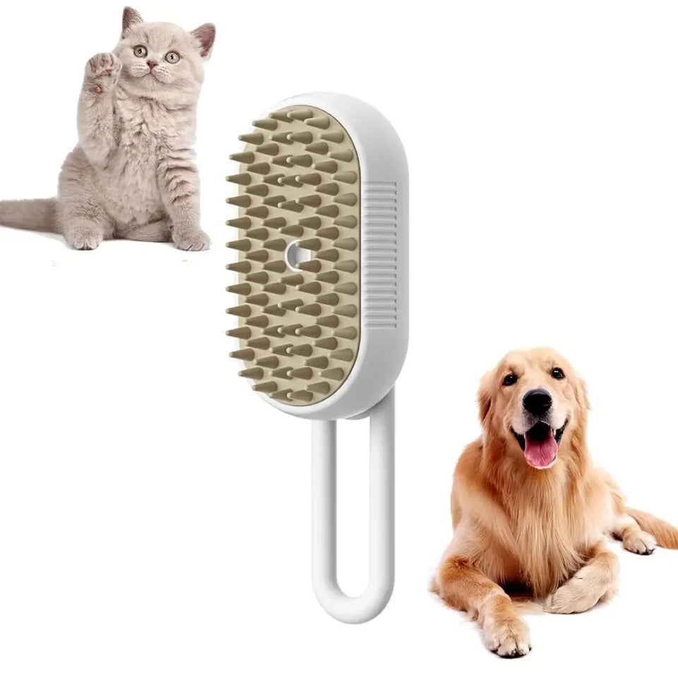 Rechargeable Steam Cat Grooming Brush